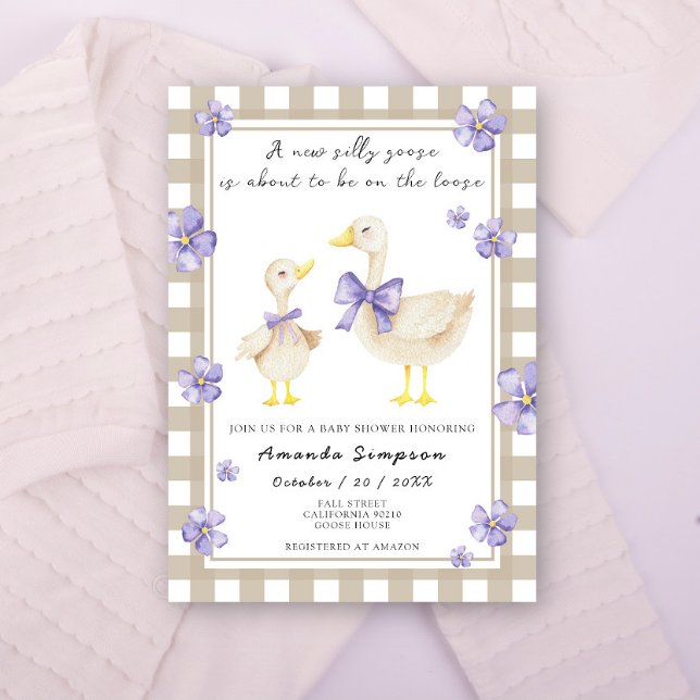 Alberne Gans-Baby-Party Einladung (Von Creator hochgeladen)