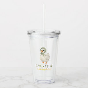 Alberne Gans Daisy Sage Grün Neutrale Babyparty Acryltrinkbecher