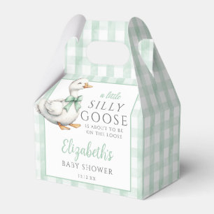 Alberne Gans Gingham Geschlechtsneutrale Babyparty Geschenkschachtel