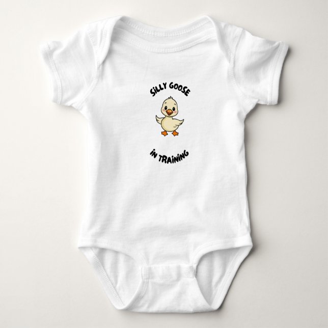 Alberne Gans in Training Neuer Baby Bodysuit Baby Strampler (Vorderseite)
