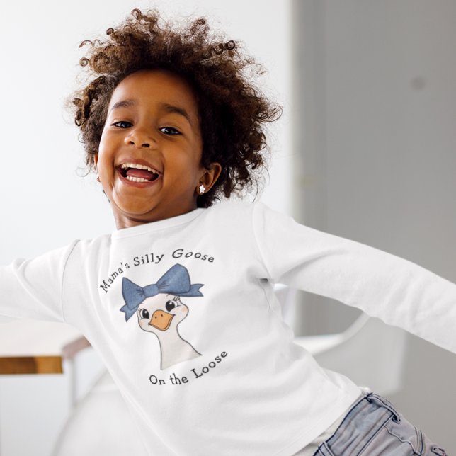 Alberne Gans mit Haarschwanz Girly Longsleeve (Von Creator hochgeladen)