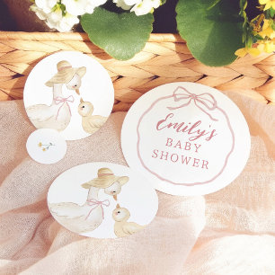 Alberne Gans Rosa Schleife Wildblumen-Baby-Party Konfetti