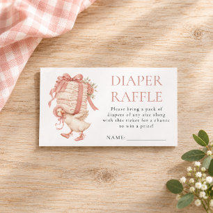 Alberne Gans Rosa Windelverlosung Baby Shower  Begleitkarte