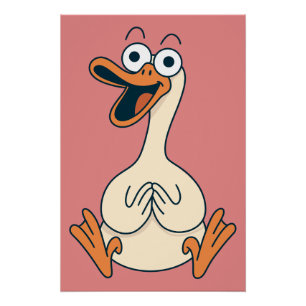 Alberne Gans, Verschrobene, Lustige Cartoon-Gans Poster