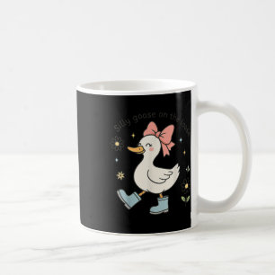 Alberne Gänse auf der Lose Niedliche Bow Rain Stie Kaffeetasse