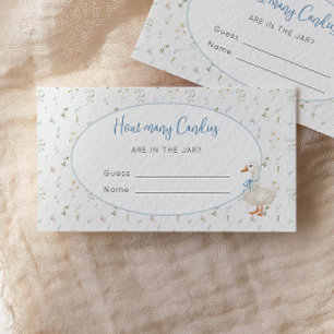 Alberne Gänse Blüte Wie viele Candies Babydusche Begleitkarte