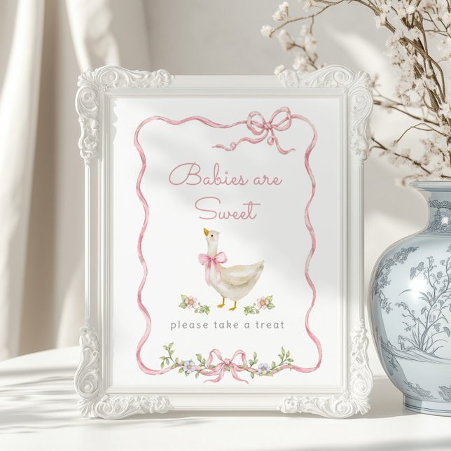 Alberne Gänse Rosa Bogen Babys sind süß Poster (Von Creator hochgeladen)