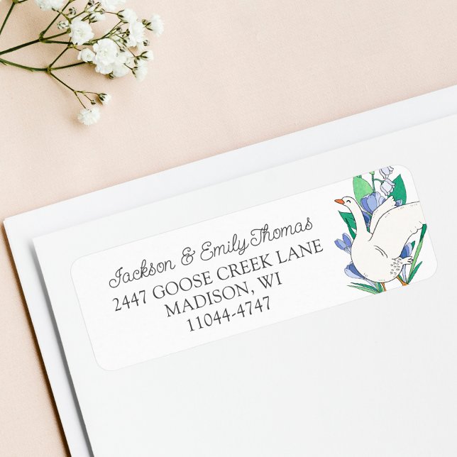 Alberne Gänse-Rücksendeadressen-Aufkleber (Von Creator hochgeladen)