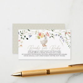 Alberne Gänse-Wildblume Floral Baby Book Request Begleitkarte
