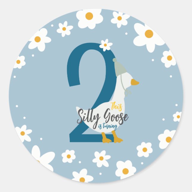 Alberne Gänseaufkleber Runder Aufkleber (Vorderseite)