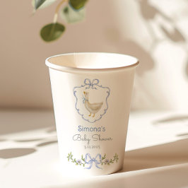 Alberne Gänseblauer Bogen Babydusche Pappbecher