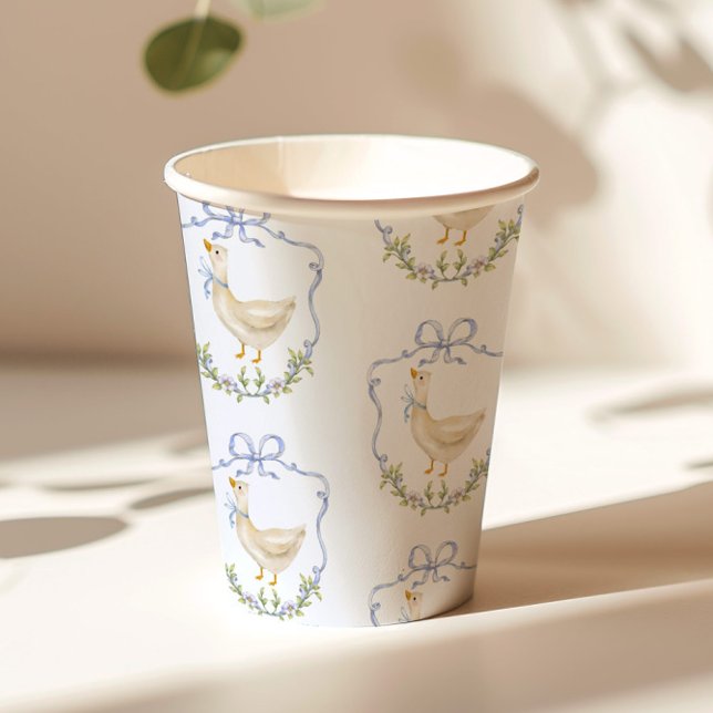 Alberne Gänseblume Wappen Vintage Babydusche Pappbecher (Von Creator hochgeladen)