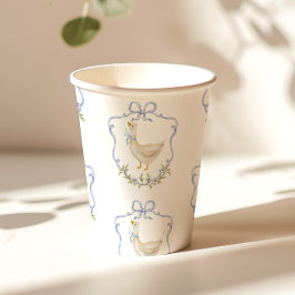 Alberne Gänseblume Wappen Vintage Babydusche Pappbecher