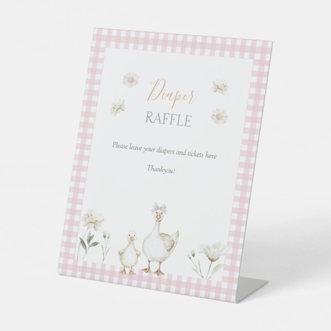 Alberne Gänsedusche Sockelschild (Vorderseite)