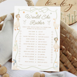 Alberne Gänsedusche würde eher eine Spielkarte hab Einladung