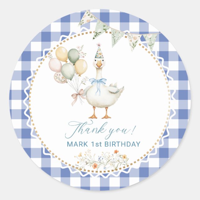 Alberne Gänsegeburt Runder Aufkleber (Vorderseite)