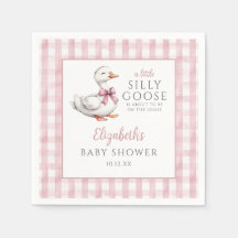 Alberne Gänsepink Gingham Baby Dusche