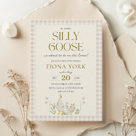 Alberne Gänsewasserfarbe Neutrale Babydusche Einladung