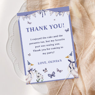 Alberne Geburtstagsparty von Gänse Dankeschön Kart Einladung