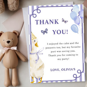 Alberne Geburtstagsparty von Gänse Dankeschön Kart Einladung