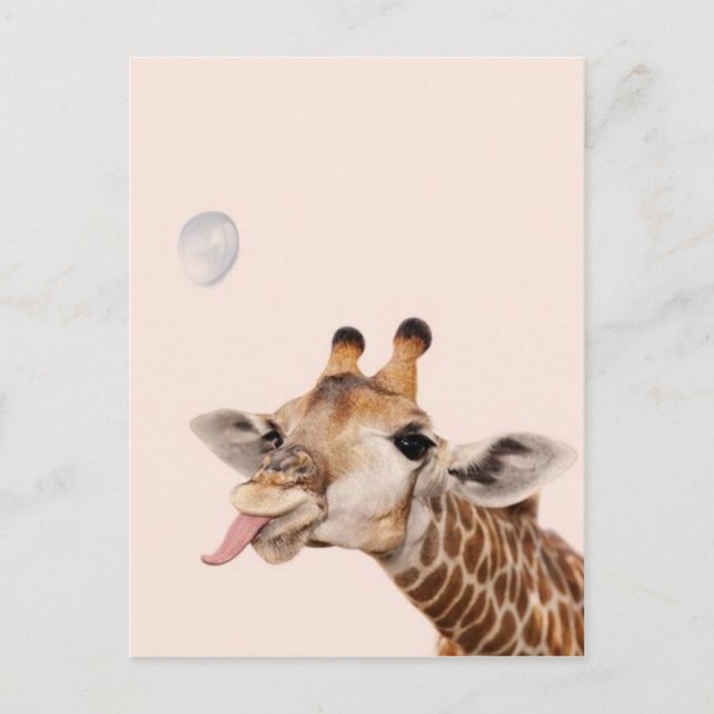 Alberne Giraffe Postkarte (Vorderseite)