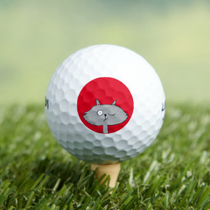 Alberne graue Katze Golfball