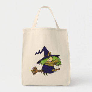 alberne Hexenkopfkröte auf Broomstick Tragetasche