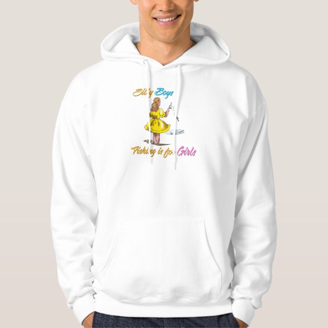 Alberne Jungen Fischen ist für Mädchen Hoodie (Vorderseite)