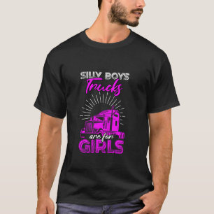 Alberne Jungen Trucks sind für Mädchen lustig Vint T-Shirt