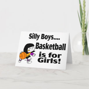 Alberne Jungs, Basketball ist für Mädchen Feiertagskarte
