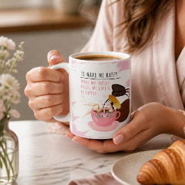 Alberne Kaffee-Tasse | Mädchen in einer Tasse Kaff