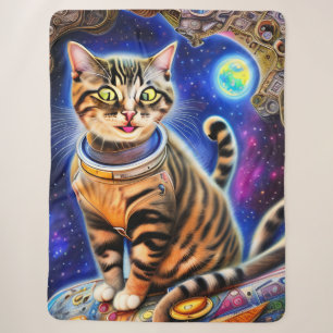 Alberne Katze im Weltraum Meme Artwork Sherpadecke