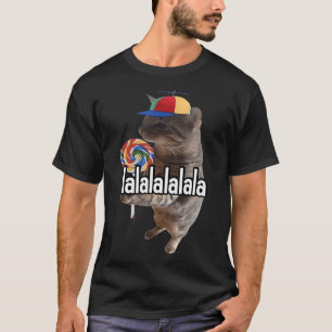 Alberne Katze mit Lollipop Meme T-Shirt