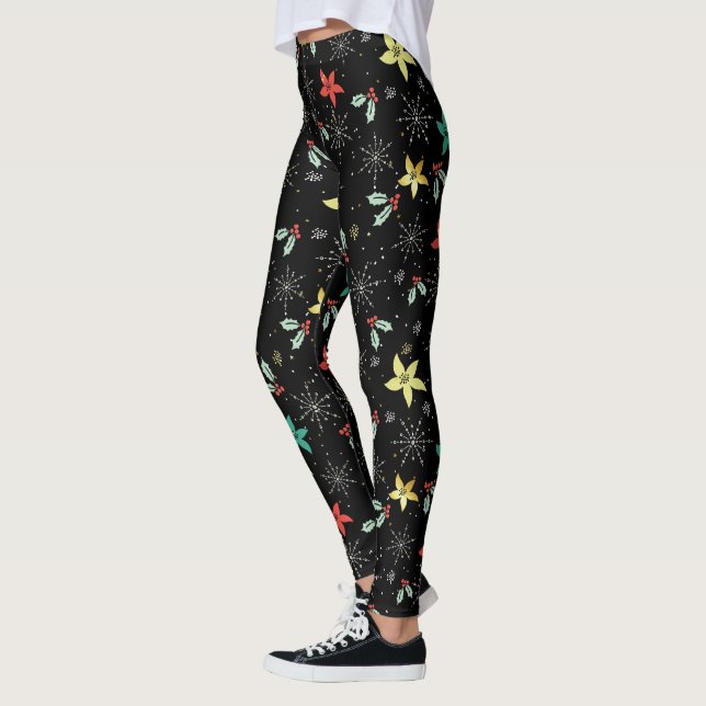 Alberne Katzen & Garne Aquarellfarben Illustration Leggings (Links)