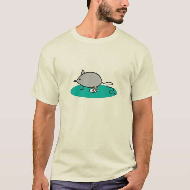 alberne Maus mit gebrochenem Bein T-Shirt (Vorderseite)