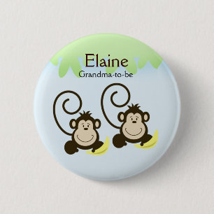 ALBERNE MONKEYS NAME TAG Personalisierte Taste Button