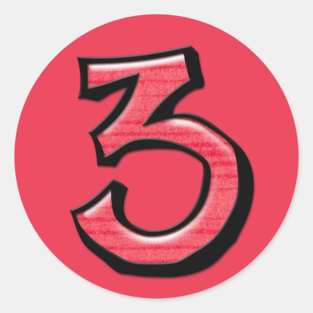 Alberne Nummer 3, roter Aufkleber (Vorderseite)