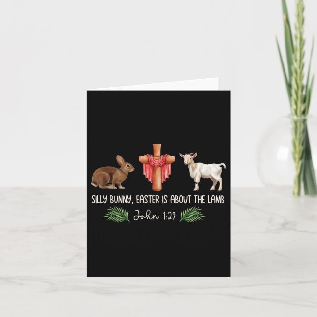 Alberne Ostern ist über das Lamm Christlichen Jes Karte (Vorderseite)