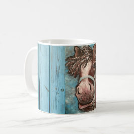 Alberne Pferde-u. Scheunen-Holz-Tasse Kaffeetasse