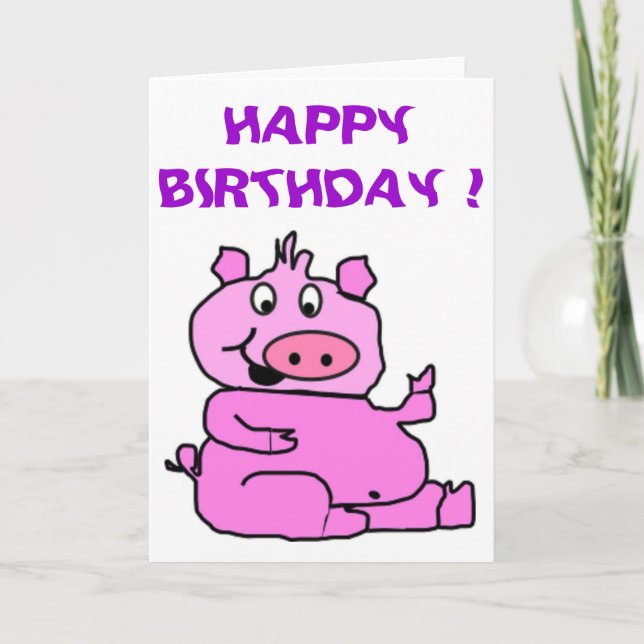 alberne PIGGIE "HAPPY BIRTHDAY" Karte (Vorderseite)