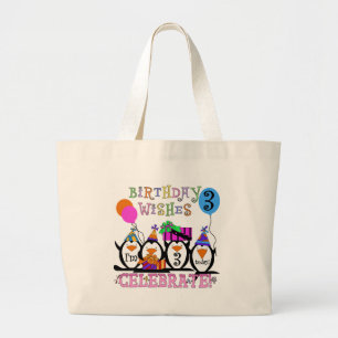 Alberne Pinguine 3rd Birthday Tshirts and Gifts Jumbo Stoffbeutel