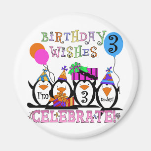 Alberne Pinguine 3rd Birthday Tshirts and Gifts Magnet