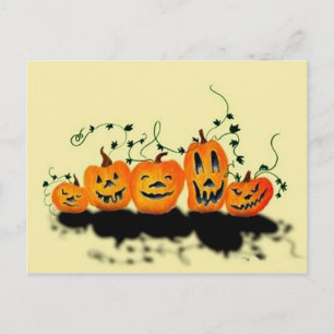 Alberne Pumpkins Halloween Postcard Postkarte