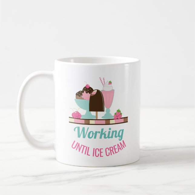 Alberne Puppe bis zur Eiscreme - Yummy-Leckereien Kaffeetasse (Links)
