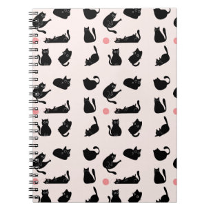 Alberne schwarze Katzen Notizblock