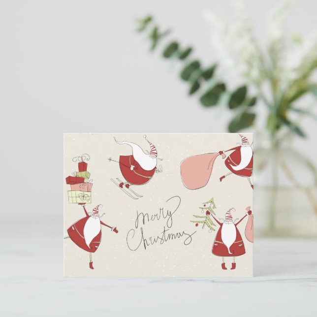 Alberne Weihnachtsfeier Postkarte (Stehend Vorderseite)