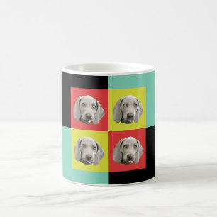 Alberne Weimaraner Pop-Kunst Kaffeetasse