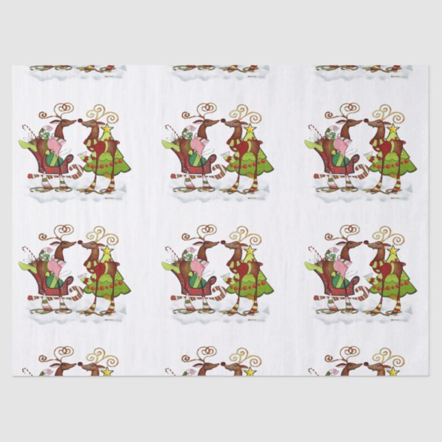 Alberne Whimsey Christmas Mooks Seidenpapier (Vorderseite)