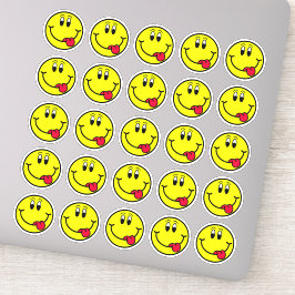 Alberne Zunge heraus Lächeln Gesicht Emoji Sticker