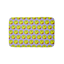 Alberne Zunge-lächelnde Gesicht Emoji Bad-Matte Badematte
